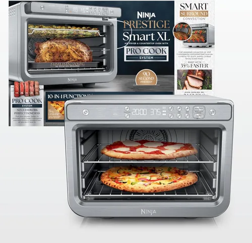 Miniatura 10 de Ninja SP201 Horno Digital de Aire y Freidora Pro de 8 en 1 de Encimera con Altura Extendida, Capacidad XL, Capacidad de Voltear Hacia Arriba