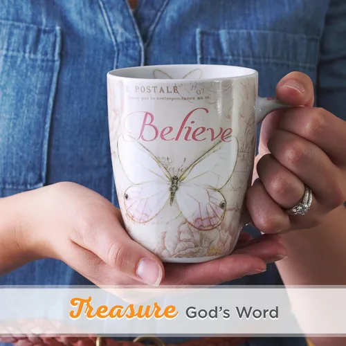 Miniatura 3 de Tazas con diseño de mariposa y texto: Blessed, Believe y Grace