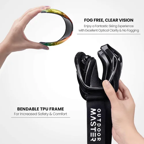 Miniatura 105 de OutdoorMaster OTG Gafas de esquí – Gafas sobre lentes para esquí y snowboard para hombres, mujeres y jóvenes – 100% de protección UV A1-vlt 46%