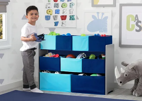 Miniatura 5 de Delta Children - Organizador de juguetes Deluxe con múltiples compartimentos y contenedores de almacenamiento, certificado Greenguard Gold