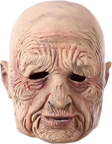 Miniatura 2 de ROTORS Máscara de anciano de Halloween, máscara realista de látex de cabeza completa, máscara de mascarada para cosplay, disfraz de fiesta