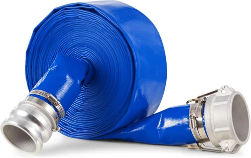 Miniatura 10 de Manguera de Descarga VEVOR, 3" x 105', Manguera de PVC Plana, Manguera de Retrolavado y Drenaje Resistente con Abrazaderas, Resistente a