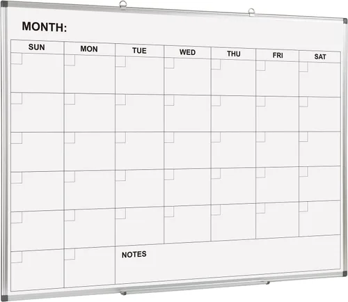 Miniatura 7 de Comix Calendario magnético de borrado en seco, pizarra blanca de 24 x 18 pulgadas, calendario mensual de borrado en seco para pared, planificador