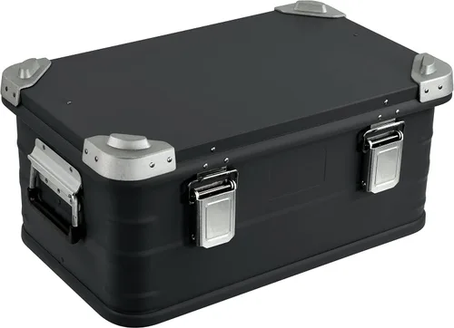 Miniatura 8 de Eylar Caja de almacenamiento de aluminio cruzada para Overland, baúl, estuche de carga de metal, caja de almacenamiento (combo de 4 piezas, negro)