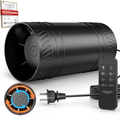 Miniatura 11 de Ventilador de conducto en línea de 4 pulgadas con controlador de velocidad, ventiladores en línea mejorados, ventilador de conducto de escape
