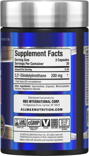 Miniatura 2 de ALLMAX Essentials, DIM, 60 cápsulas vegetales (100 mg por cápsula)