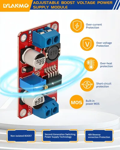 Miniatura 3 de Módulo convertidor de Buck elevador XL6019 3A DC-DC regulador de voltaje ajustable 3.0-35V entrada a 5.0-40V módulo de impulso de salida