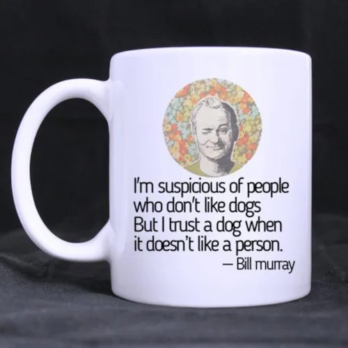 Taza blanca divertida de 11 onzas con texto en inglés "I Love Dogs" o taza de té, regalos geniales de cumpleaños/Navidad para hombres, mujeres, él,