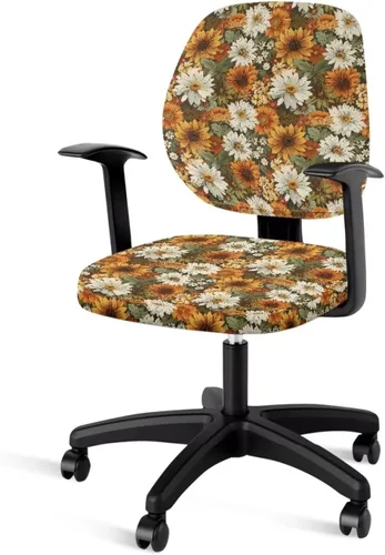 Miniatura 50 de Talayituse - Funda para silla de oficina o computadora con estampado de estrellas de playa, funda de asiento dividida elástica, extraíble y lavable
