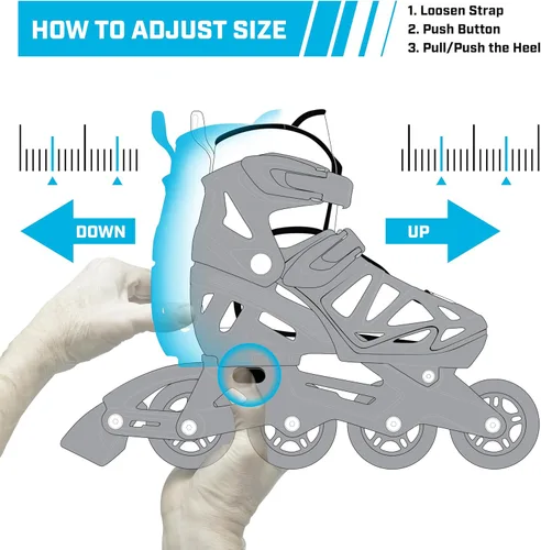 Miniatura 6 de Roller Derby Tracer Patines en línea ajustables para niños, niñas, principiantes Negro/Verde
