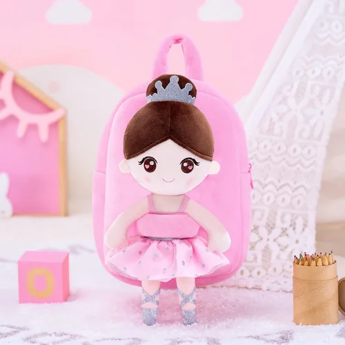 Miniatura 6 de Gloveleya Mochila para niñas pequeñas con suave muñeca bailarina rosa a partir de 2 años