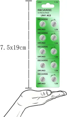 Miniatura 3 de SKOANBE 40PCS AG3 LR41 392 384 192 1.5V botón de la célula de la moneda de la batería