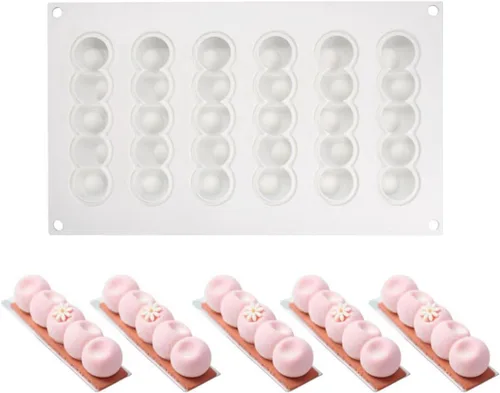 Miniatura 11 de mostsom Molde de silicona para pastel de mousse de flores, molde de helado, molde de chocolate, jabón, cupcakes 3D, utensilios para hornear, molde