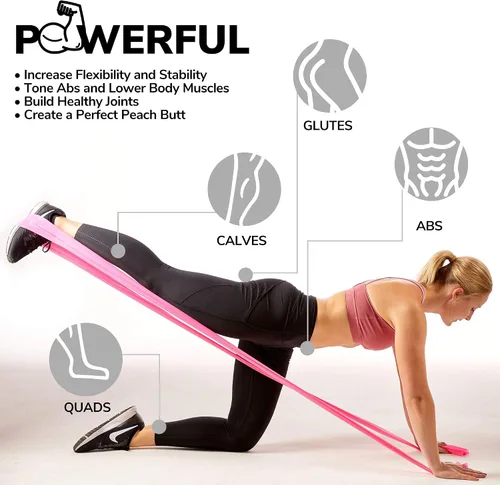 Miniatura 4 de Resistance Bands for Working Out 7Ft Long Resistance Bands Super Exercise Bands with Carry Pouch and Door Anchor I Latex Free Workout Bands