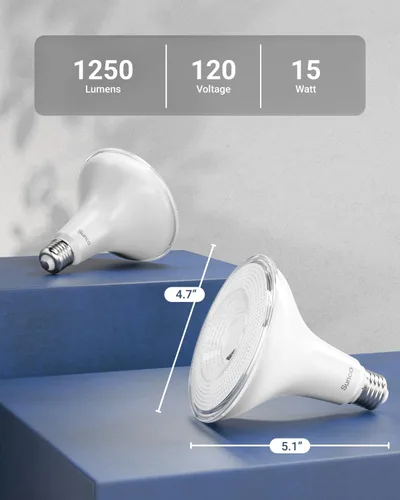 Miniatura 5 de Sunco Foco LED para Exteriores, Bombilla PAR38 Impermeable del Atardecer al Amanecer, 1250 LM, Equivalente a 120W 15W, Exterior, Clasificado
