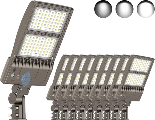 Miniatura 12 de KUKUPPO Luz LED de estacionamiento de 200 W, luz de poste de estacionamiento de grado industrial con certificación DLC UL, luz LED caja de zapatos