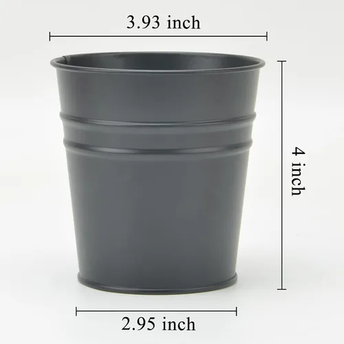 Miniatura 2 de Soporte para bolígrafo para escritorio, soporte para lápices, organizador de bolígrafos de metal, almacenamiento de maceta pequeña de hojalata
