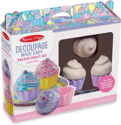 Miniatura 5 de Melissa & Doug Decoupage Made Easy - Kit de manualidades de papel para magdalenas