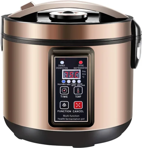 6L Fermentador de ajo negro, fabricante de yogur con control de temperatura y tiempo ajustable, máquina de kimchi, fabricante de vino de arroz dulce