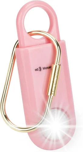 Miniatura 13 de Alarma de seguridad personal de 130 dB con luz estroboscópica. Alertas de emergencia SOS de sonido fuerte con mosquetón. Sirena de llavero