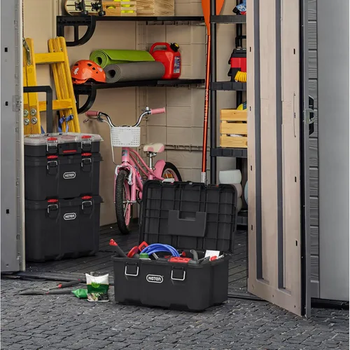 Miniatura 2 de Keter Stack n' Roll - Caja de herramientas modular para bricolaje, apilable, ligera, duradera, resistente al agua, color negro