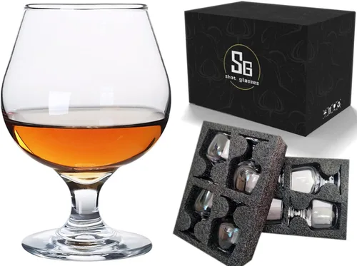Miniatura 6 de Glsairy Lindos vasos de chupito pequeños de brandy juego de 8 Copas de coñac Vasos de puerto Vasos de tequila (1.75 oz 1.7 fl oz)