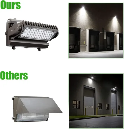 Miniatura 8 de Paquete de luz LED giratoria de 60 W del atardecer al amanecer, 5000K 8400LM 400-600W equivalente a HPS/HID, cabezal ajustable ETL, accesorio