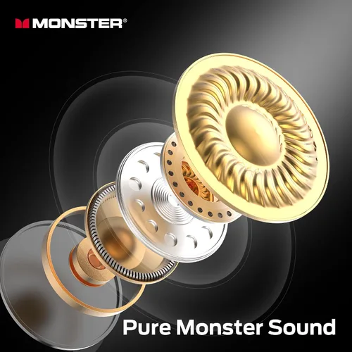 Miniatura 8 de Auriculares inalámbricos Monster N-Lite 208 Bluetooth 5.4 con micrófono integrado, control táctil, auriculares Bluetooth con 30 horas