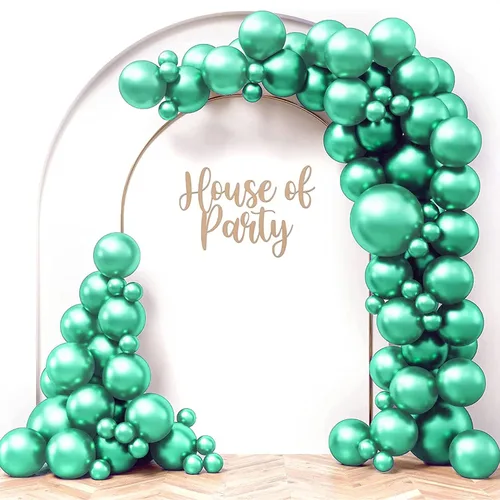 Miniatura 26 de HOUSE OF PARTY Globos azules metálicos: guirnalda de globos azules, globos metálicos azules de 5/12/18 pulgadas para decoraciones de graduación