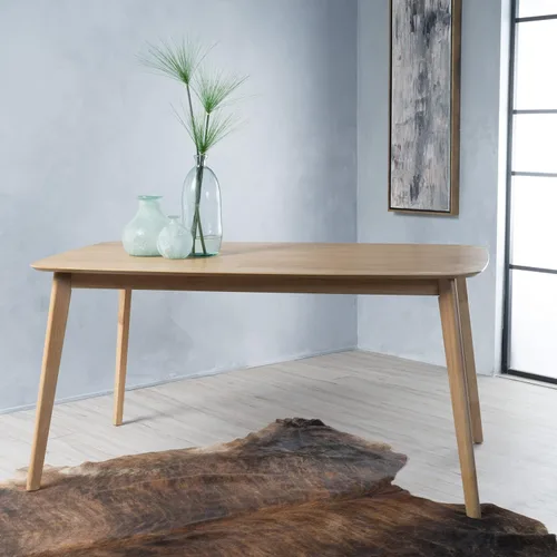 Miniatura 9 de Christopher Knight Home Mesa de comedor de madera Nyala, acabado de roble natural