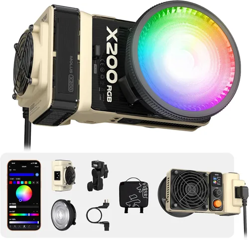 Miniatura 11 de ZHIYUN MOLUS X100 RGB PRO 100W Luz de Vídeo [Oficial] V2 Versión Mejorada Iluminación Profesional para Fotografía Portátil Salida Continua