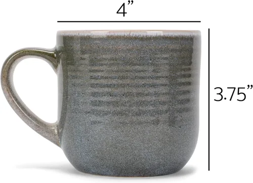 Miniatura 5 de Elanze Designs - Taza de café de cerámica con esmalte reactivo brillante de gran tamaño de 17 onzas líquidas para uso diario en la cocina, grado
