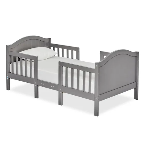 Dream On Me Portland - Cama convertible 3 en 1 para niños pequeños con rieles de seguridad en blanco, certificada por Baby Safety Alliance y