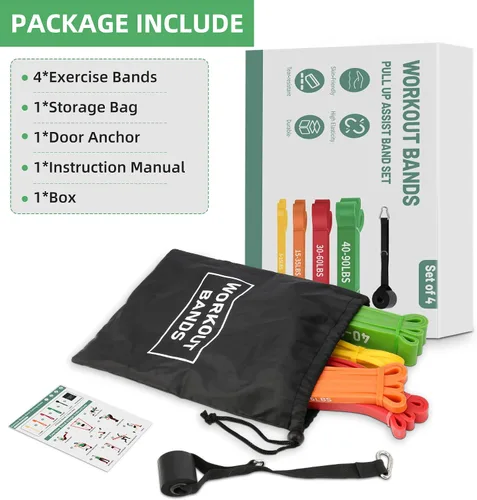 Miniatura 4 de Resistance Bands,Exercise Bands,Workout Bands,Resistance Bands Set for Legs,Pull Up Bands,Stretch Bands for Exercise,Muscle Training, Physical