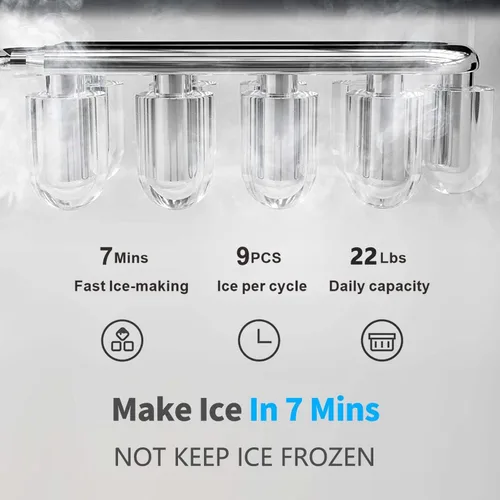 Miniatura 3 de Dispensador de enfriador de agua 4 en 1 de agua caliente/frío/habitación con máquina de hielo, carga inferior, capacidad diaria de 22 libras