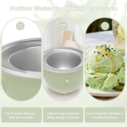 Miniatura 3 de Accesorio para máquina de helado para batidora de pie KitchenAid, tazón para helado para KitchenAid de 4.5QT/ 5QT/ 6QT, máquina de sorbete y gelato