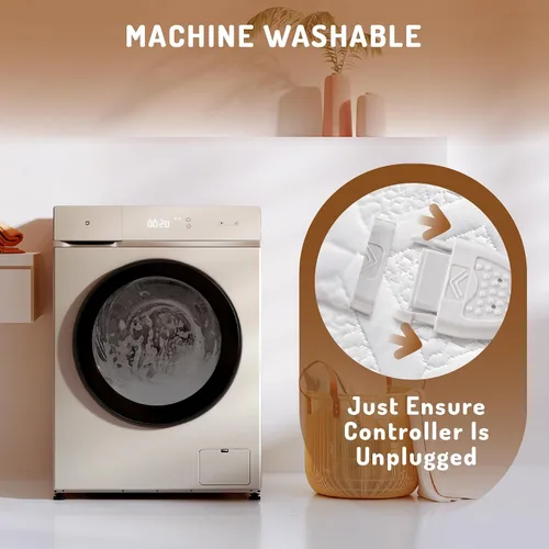Miniatura 9 de Degrees of Comfort - Cubrecolchón térmico California King, calentador de cama eléctrico con dos controladores, 6 niveles de calefacción, apagado