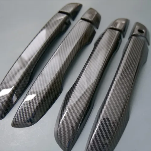 Miniatura 5 de Cubierta de manija de puerta para Honda Civic 2016 2017 2018 2019 2020 (fibra de carbono sin agujeros para llave sin contacto)