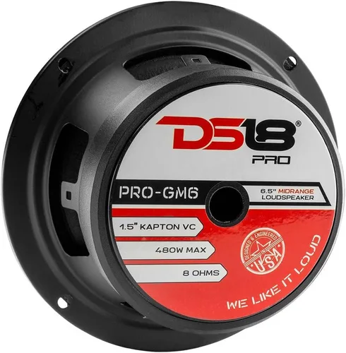 Miniatura 3 de Altavoz DS18 PRO-GM6 - 6.5", de rango medio, cesta de acero negro, 480W máx, 140W RMS, 8 ohmios - Altavoces de puerta de audio de coche de gama alta