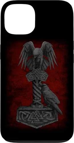 Miniatura 6 de Funda Huginn y Muninn de Mjolnir Odín de Thor para iPhone 14 Mitología nórdica vikinga
