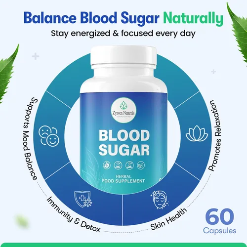 Miniatura 2 de Zyzven Naturals Suplemento de apoyo de azúcar en la sangre, fórmula de apoyo a la glucosa a base de hierbas con moringa, canela, fenogreco, jengibre