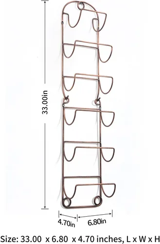 Miniatura 7 de Toallero de pared para baño, anaquel para toallas de baño, rejilla de metal para vinos