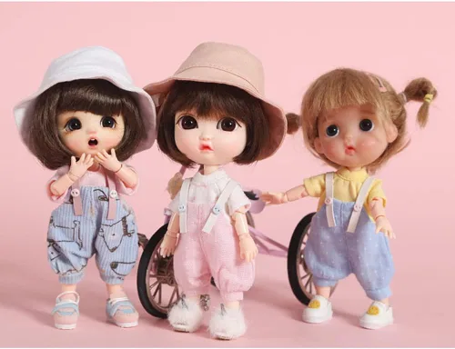 Miniatura 2 de XiDonDon Ropa de muñeca Camiseta de manga corta para ob11 Molly Gsc, 112bjd Accesorios de muñeca (amarillo)