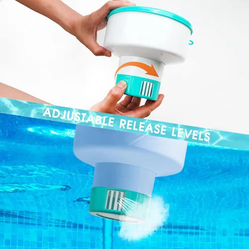Miniatura 4 de POOLWHALE Flotador con cloro y bromo para piscina y spa, Azul