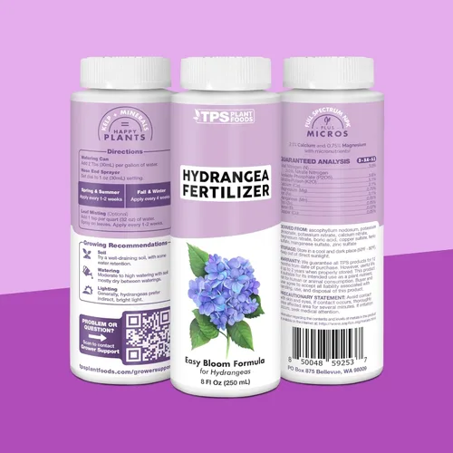 Miniatura 8 de Fertilizante de hortensias: alimento líquido para plantas para flores más grandes, color rico de flores y desarrollo de raíces más fuerte, 8 onzas