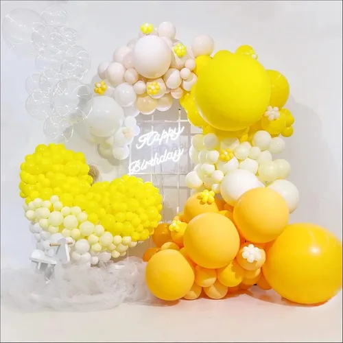 Miniatura 5 de FOTIOMRG - Globos amarillos de 12 pulgadas, paquete de 100 globos amarillos para cumpleaños, baby shower, Navidad, decoración de fiesta de abejas