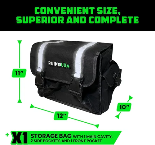 Miniatura 4 de Rhino USA Bolsa de almacenamiento para equipo de recuperación (negro) - Bolsa de kit de recuperación definitiva para organización en tu vehículo