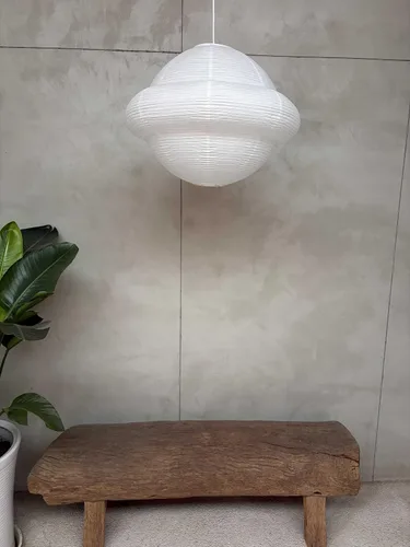 Miniatura 5 de Pantalla de lámpara de papel, pantalla colgante de linterna de papel plegable blanca, faroles de techo para dormitorio, apartamento
