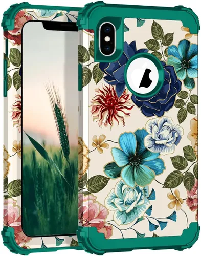 Miniatura 94 de Hocase Funda para iPhone SE 2022/2020, resistente a prueba de golpes, de plástico duro+goma de silicona, funda protectora híbrida para iPhone SE