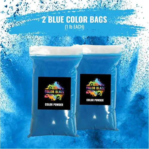Miniatura 5 de Color Blaze Blue Baby - Polvo de revelación de género – 2 libras de polvo de color para niño – para el desgaste de la motocicleta, lanzamiento, Azul